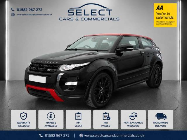 Land Rover Range Rover Evoque 2.2 Range Rover Evoque Dynamic Luxury SD4 Auto 4WD 3dr SUV Diesel Black