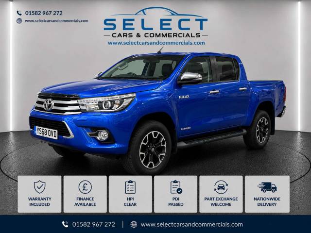 Toyota Hilux 2.4 HI-Luxury Invincible X D-4D 4WD Double Cab Auto 4WD 5dr Pickup Diesel Blue
