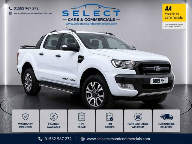 Ford Ranger 3.2 Ranger Wildtrak 4x4 Double Cab TDCi Auto 4WD 5dr Pickup Diesel White