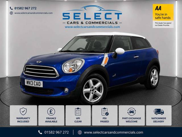 Mini Paceman 2.0 Paceman Cooper D ALL4 Auto 4WD 3dr SUV Diesel Blue