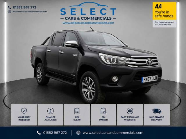 Toyota Hilux 2.4 HI-Luxury Invincible D-4D 4WD Double Cab 4WD 5dr Pickup Diesel Black