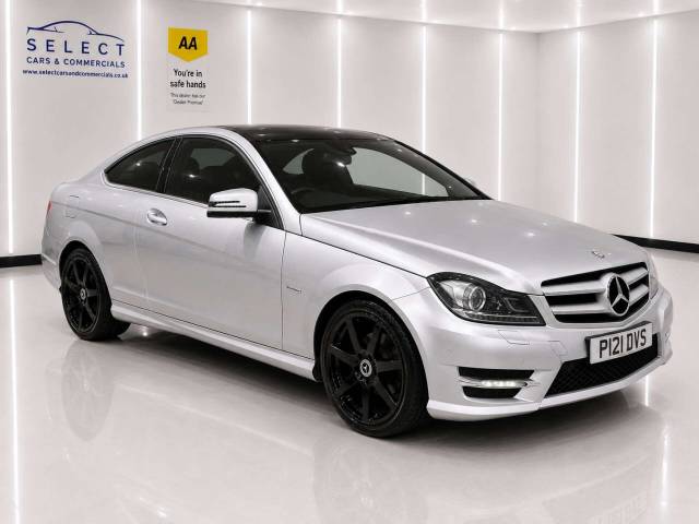 Mercedes-Benz C Class 2.1 C220 AMG Sport CDi BlueEfficiency Auto 2dr Coupe Diesel Silver