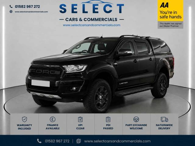 Ford Ranger 2.2 Ranger Black Sip TDCi 4x4 Auto 4WD Pickup Diesel Black